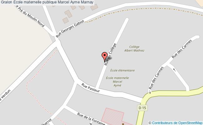 plan École Maternelle Publique Marcel Ayme Marnay Marnay