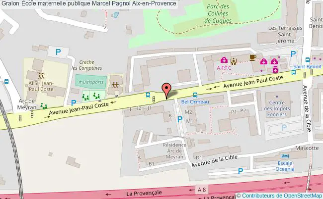 plan École Maternelle Publique Marcel Pagnol Aix-en-provence Aix-en-Provence