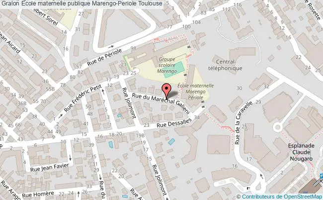 plan École Maternelle Publique Marengo-periole Toulouse Toulouse