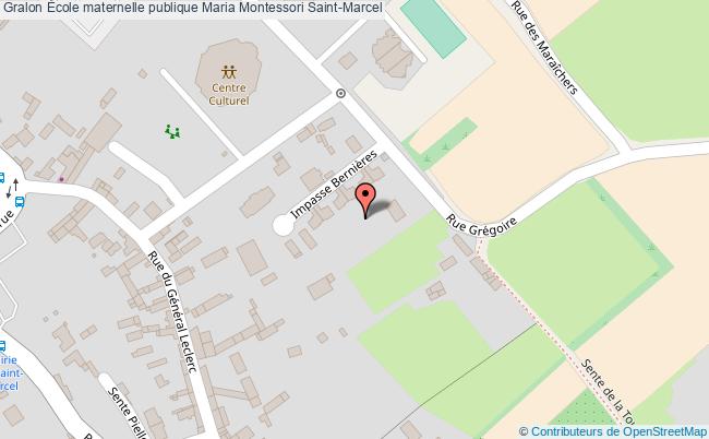 plan École Maternelle Publique Maria Montessori Saint-marcel Saint-Marcel