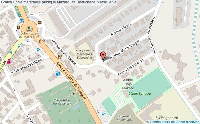 plan École Maternelle Publique Mazargues Beauchene Marseille 9e Marseille 9e