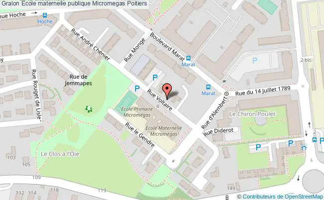 plan École Maternelle Publique Micromegas Poitiers Poitiers