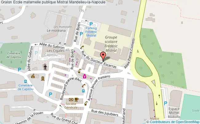 plan École Maternelle Publique Mistral Mandelieu-la-napoule Mandelieu-la-Napoule