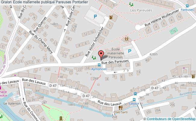 plan École Maternelle Publique Pareuses Pontarlier Pontarlier