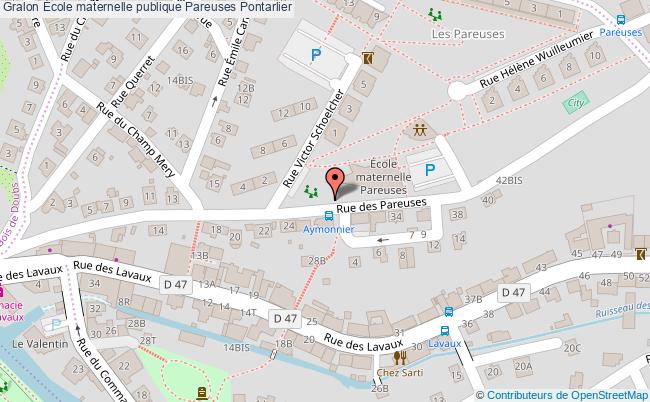 plan École Maternelle Publique Pareuses Pontarlier Pontarlier