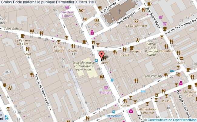 plan École Maternelle Publique Parmentier X Paris 11e Paris 11e