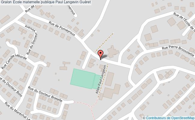 plan École Maternelle Publique Paul Langevin Guéret Guéret