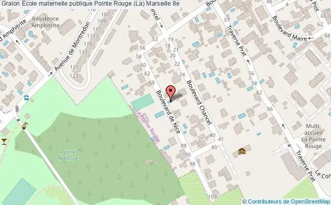 plan École Maternelle Publique Pointe Rouge (la) Marseille 8e Marseille 8e