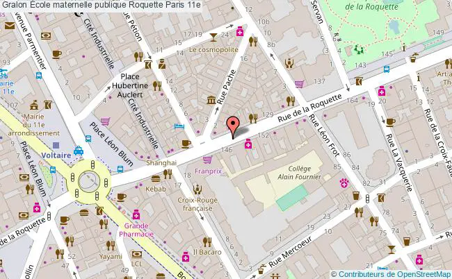 plan École Maternelle Publique Roquette Paris 11e Paris 11e