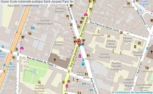 plan École Maternelle Publique Saint-jacques Paris 5e Paris 5e
