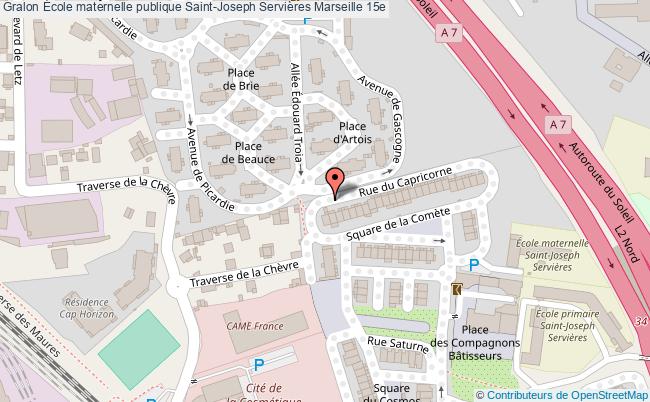 plan École Maternelle Publique Saint-joseph Servières Marseille 15e Marseille 15e