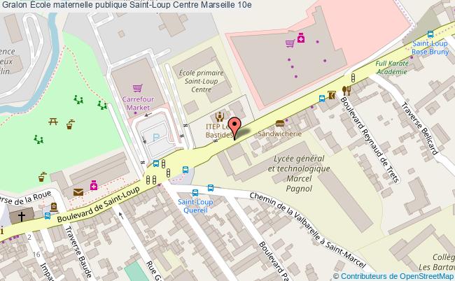plan École Maternelle Publique Saint-loup Centre Marseille 10e Marseille 10e