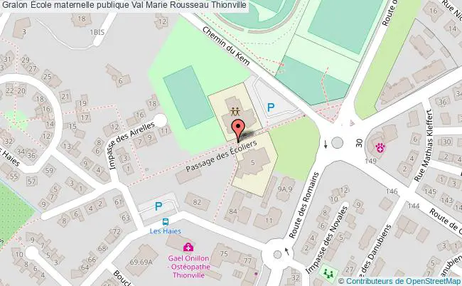 plan École Maternelle Publique Val Marie Rousseau Thionville Thionville