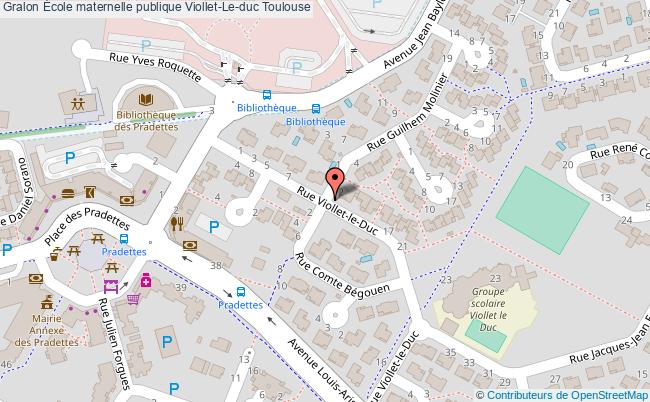 plan École Maternelle Publique Viollet-le-duc Toulouse Toulouse