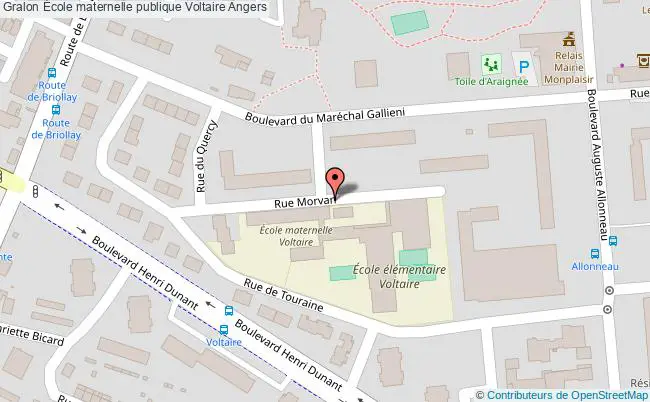 plan École Maternelle Publique Voltaire Angers Angers