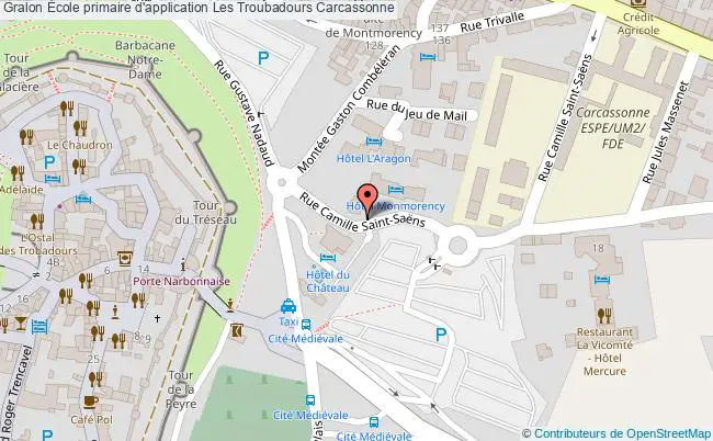 plan École Primaire D'application Les Troubadours Carcassonne Carcassonne