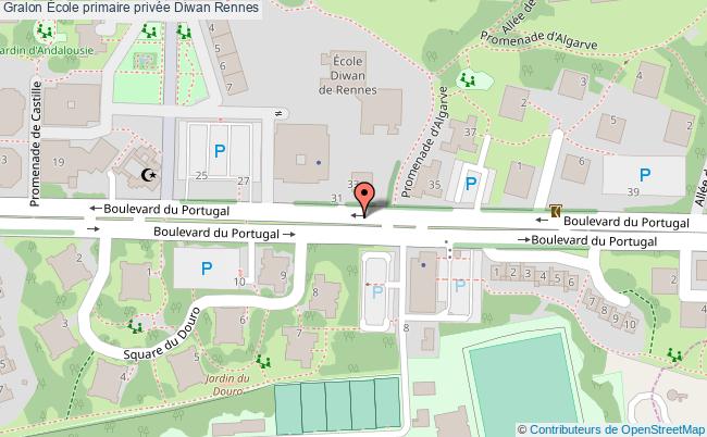 plan École Primaire Privée Diwan Rennes Rennes