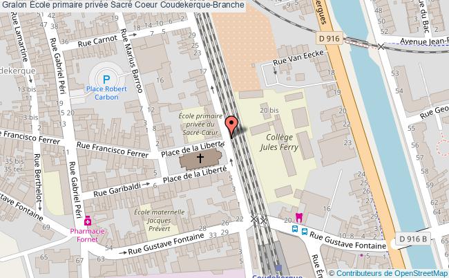 plan École Primaire Privée Sacré Coeur Coudekerque-branche Coudekerque-Branche