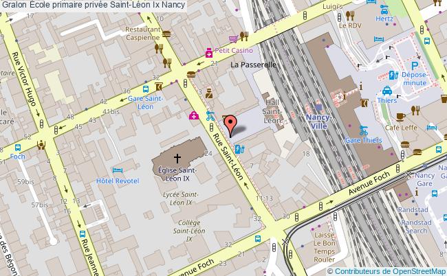 plan École Primaire Privée Saint-léon Ix Nancy Nancy