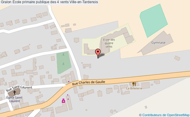 plan École Primaire Publique Des 4 Vents Ville-en-tardenois Ville-en-Tardenois
