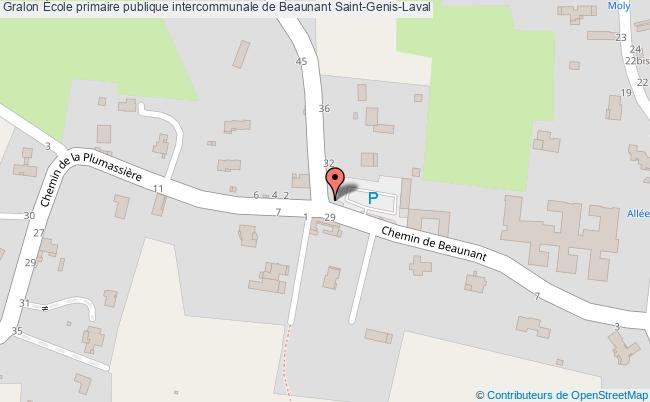 plan École Primaire Publique Intercommunale De Beaunant Saint-genis-laval Saint-Genis-Laval