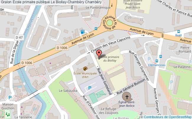 plan École Primaire Publique Le Biollay-chambéry Chambéry Chambéry