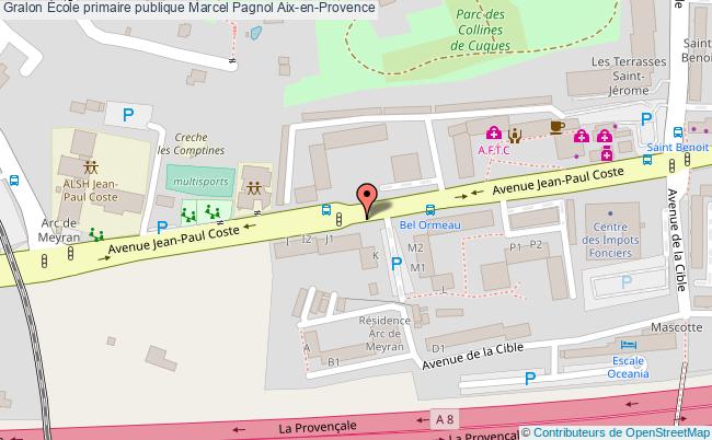 plan École Primaire Publique Marcel Pagnol Aix-en-provence Aix-en-Provence