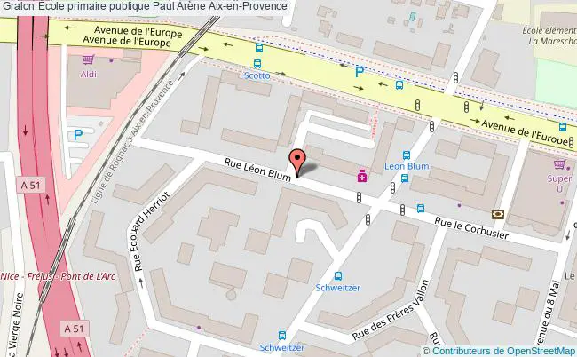 plan École Primaire Publique Paul Arène Aix-en-provence Aix-en-Provence