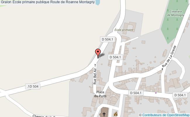 plan École Primaire Publique Route De Roanne Montagny Montagny