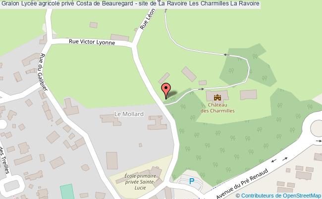 plan Lycée Agricole Privé Costa De Beauregard - Site De La Ravoire Les Charmilles La Ravoire La Ravoire