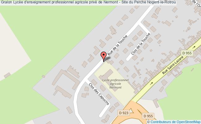plan Lycée D'enseignement Professionnel Agricole Privé De Nermont - Site Du Perche Nogent-le-rotrou Nogent-le-Rotrou