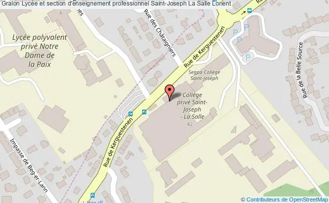 plan Lycée Et Section D'enseignement Professionnel Saint-joseph La Salle Lorient Lorient