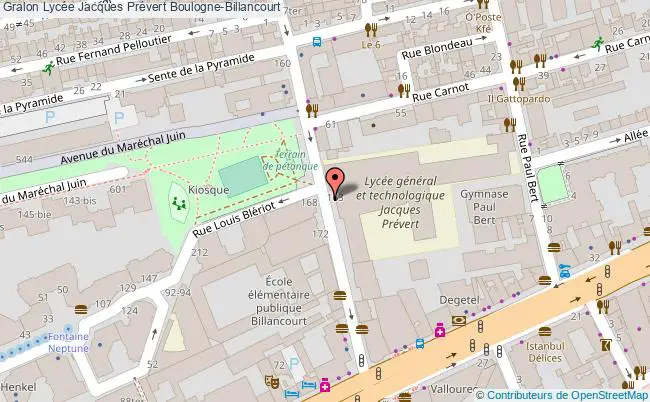 plan Lycée Jacques Prévert Boulogne-billancourt Boulogne-Billancourt