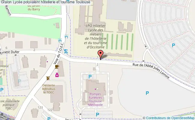 plan Lycée Polyvalent Hôtellerie Et Tourisme Toulouse Toulouse