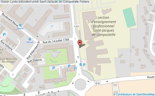 plan Lycée Polyvalent Privé Saint-jacques De Compostelle Poitiers Poitiers
