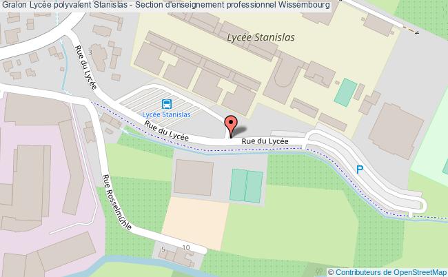 plan Lycée Polyvalent Stanislas - Section D'enseignement Professionnel Wissembourg Wissembourg