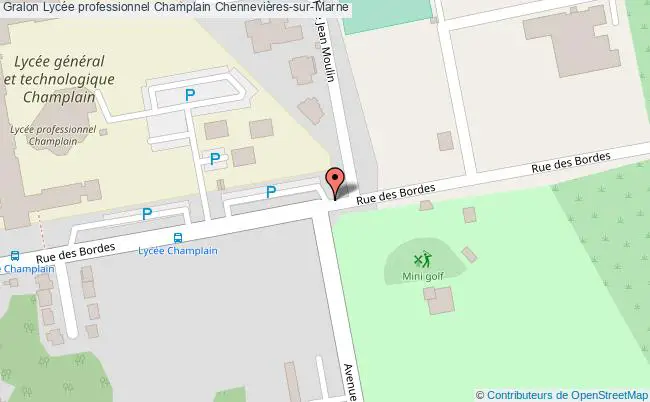 plan Lycée Professionnel Champlain Chennevières-sur-marne Chennevières-sur-Marne