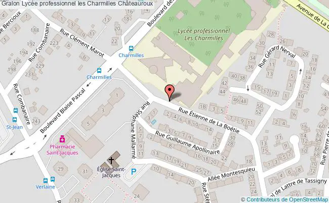 plan Lycée Professionnel Les Charmilles Châteauroux Châteauroux