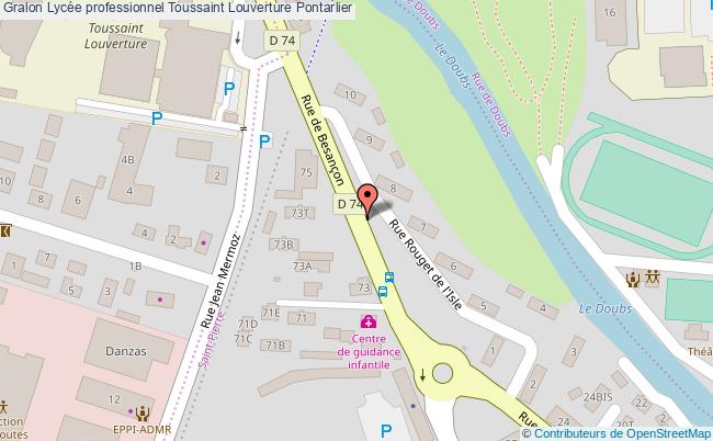 plan Lycée Professionnel Toussaint Louverture Pontarlier Pontarlier