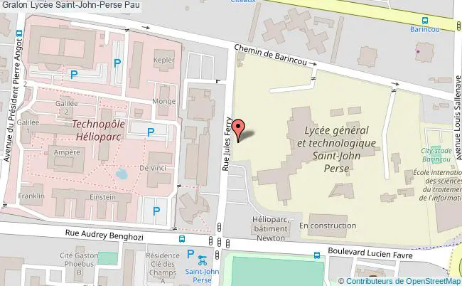 plan Lycée Saint-john-perse Pau Pau