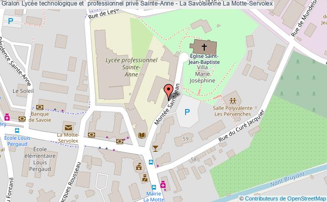 plan Lycée Technologique Et  Professionnel Privé Sainte-anne - La Savoisienne La Motte-servolex La Motte-Servolex