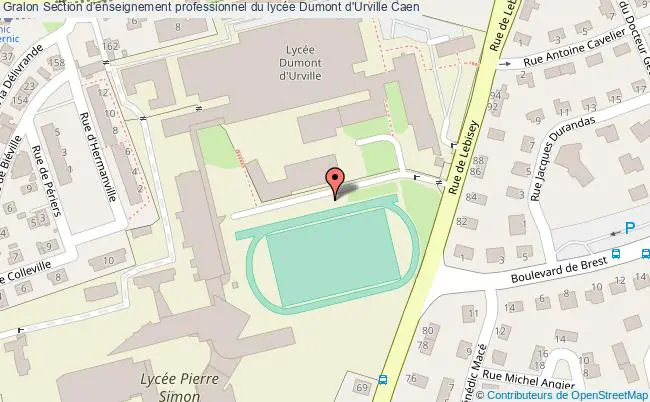 plan Section D'enseignement Professionnel Du Lycée Dumont D'urville Caen Caen