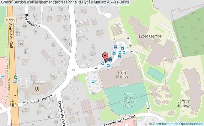 plan Section D'enseignement Professionnel Du Lycée Marlioz Aix-les-bains Aix-les-Bains