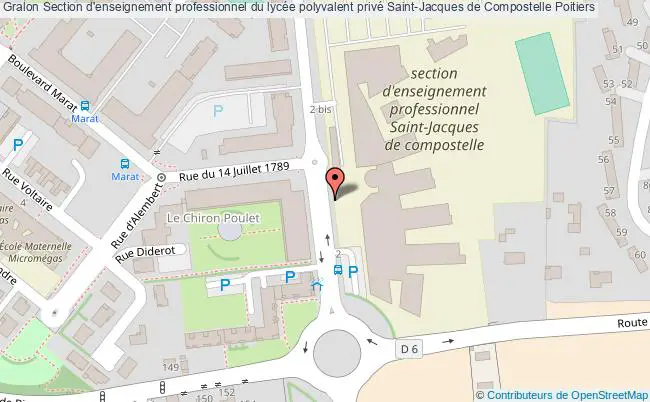 plan Section D'enseignement Professionnel Du Lycée Polyvalent Privé Saint-jacques De Compostelle Poitiers Poitiers