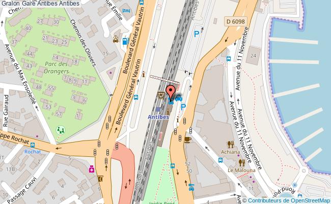 plan gare  Antibes Juan-les-pins