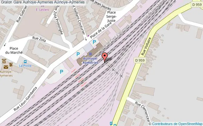 plan gare  Aulnoye-Aymeries
