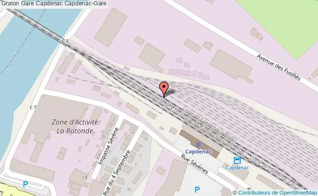 plan gare  Capdenac-Gare