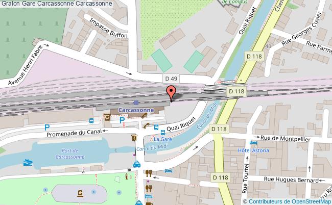 plan gare  Carcassonne
