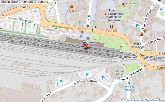 plan gare  Chaumont