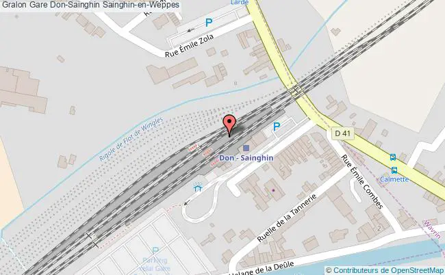 plan gare  Sainghin-en-Weppes